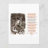 Jabberwocky Poem van Lewis Carroll Briefkaart (Voorkant)