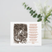 Jabberwocky Poem van Lewis Carroll Briefkaart (Staand voorkant)