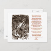 Jabberwocky Poem van Lewis Carroll Briefkaart (Voorkant / Achterkant)
