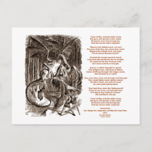 Jabberwocky Poem van Lewis Carroll Briefkaart