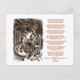 Jabberwocky Poem van Lewis Carroll Briefkaart