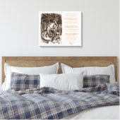 Jabberwocky Poem van Lewis Carroll Canvas Afdruk (Insitu (Slaapkamer))