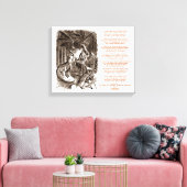 Jabberwocky Poem van Lewis Carroll Canvas Afdruk (Insitu (Woonkamer))