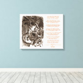 Jabberwocky Poem van Lewis Carroll Canvas Afdruk (Insitu (Houten vloer))