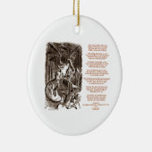 Jabberwocky Poem van Lewis Carroll Keramisch Ornament (Rechts)