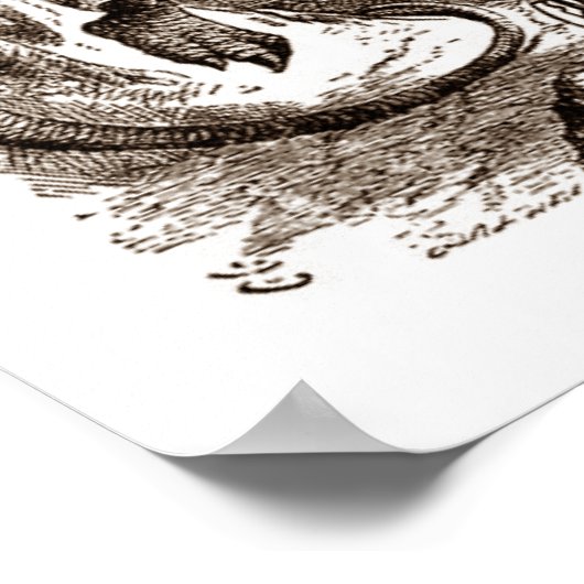 Jabberwocky Poem van Lewis Carroll Poster (Hoek)