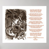 Jabberwocky Poem van Lewis Carroll Poster (Voorkant)