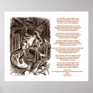 Jabberwocky Poem van Lewis Carroll Poster