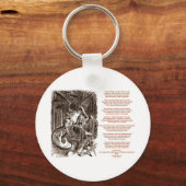 Jabberwocky Poem van Lewis Carroll Sleutelhanger (Voorkant)