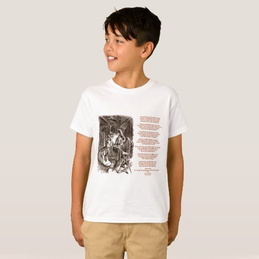 Jabberwocky Poem van Lewis Carroll T-shirt (Voorkant volledig)