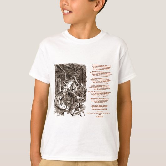 Jabberwocky Poem van Lewis Carroll T-shirt (Voorkant)
