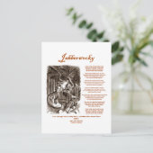 Jabberwocky Poem van Lewis Carroll (Zwarte Adder) Briefkaart (Staand voorkant)