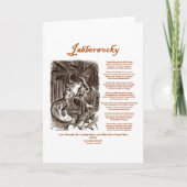 Jabberwocky Poem van Lewis Carroll (Zwarte Adder) Kaart (Voorkant)