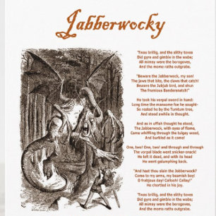 Jabberwocky Poem van Lewis Carroll (Zwarte Adder) Kaart