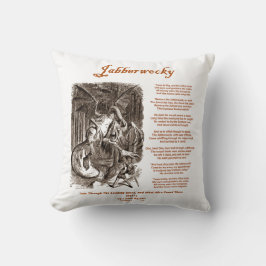 Jabberwocky Poem van Lewis Carroll (Zwarte Adder) Kussen