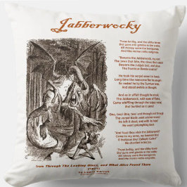Jabberwocky Poem van Lewis Carroll (Zwarte Adder) Kussen