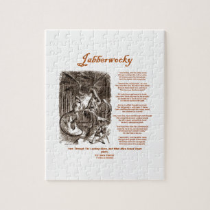 Jabberwocky Poem van Lewis Carroll (Zwarte Adder) Legpuzzel