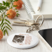 Jabberwocky Poem van Lewis Carroll (Zwarte Adder) Sleutelhanger (Zijkant)