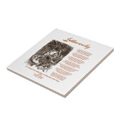 Jabberwocky Poem van Lewis Carroll (Zwarte Adder) Tegeltje (Zijkant)