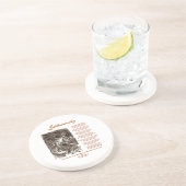 Jabberwocky Poem van Lewis Carroll (Zwarte Adder) Zandsteen Onderzetter (Zijkant)