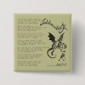 Jabberwocky Poem Vierkante Button 5,1 Cm (Voorkant)