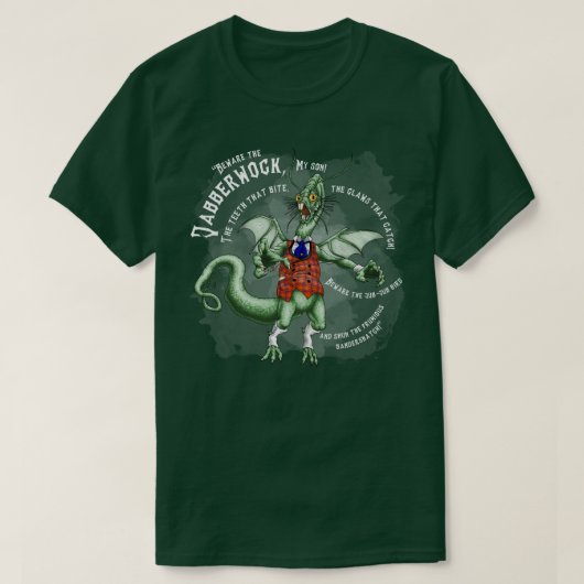 Jabberwocky wie t-shirt (Design voorkant)