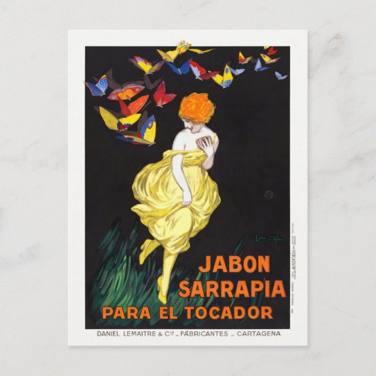 Jabon Sarrapia Spain Vintage Poster 1930 Briefkaart (Voorkant)