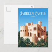 Jabreen Kasteel Oman Briefkaart (Voorkant / Achterkant)