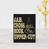 Jabs. Kruis. Hook. Boxing-trainer bovenaan Kaart (Gele Bloem)