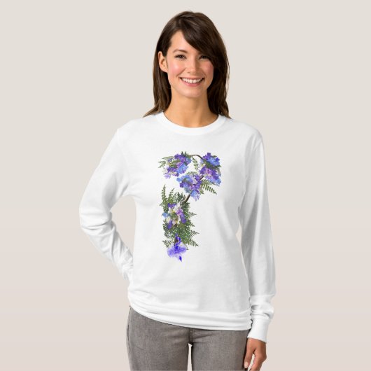 Jacaranda Bloemen bruiloft bloemen T-shirt (Voorkant volledig)