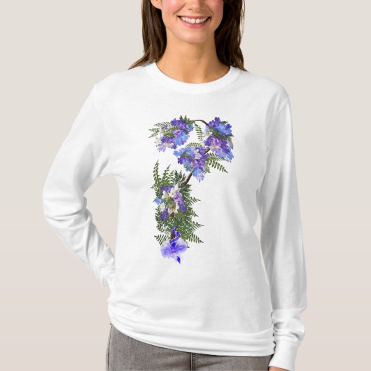 Jacaranda Bloemen bruiloft bloemen T-shirt (Voorkant)