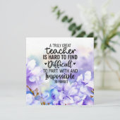 Jacaranda bloemen voor leraar bedankkaart (Staand voorkant)