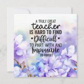 Jacaranda bloemen voor leraar bedankkaart (Voorkant)
