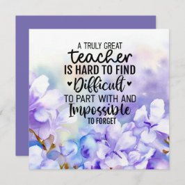 Jacaranda bloemen voor leraar bedankkaart