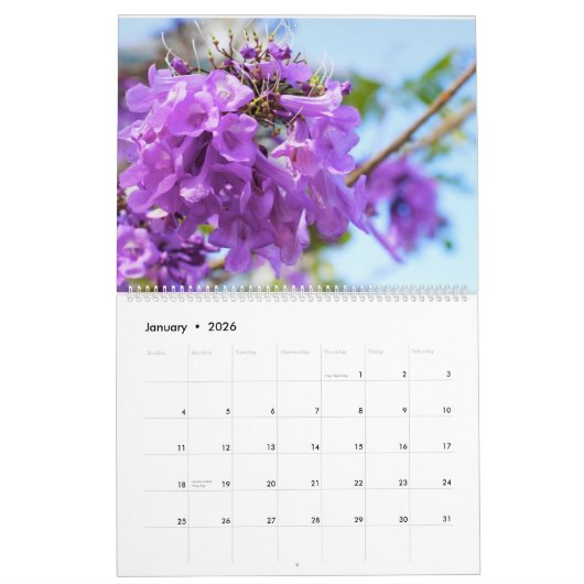 Jacaranda Bloemenkalender Kalender (Jan 2026)