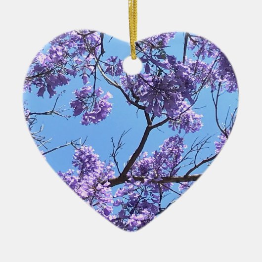 Jacaranda-bloesems Keramisch Ornament (Voorkant)