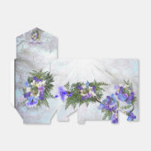 Jacaranda-bloesems & lelieboeket bedankdoosjes (Uitgevouwen)