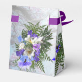 Jacaranda-bloesems & lelieboeket bedankdoosjes (Achterkant)
