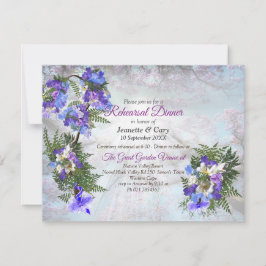 Jacaranda Blooms en Lily Bouquet Theme Kaart
