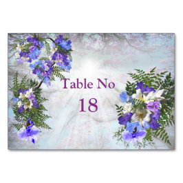 Jacaranda Blooms en Lily Bouquet Theme Kaart