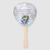 Jacaranda Blooms & Lily boeketfans Handwaaier (Achterkant)