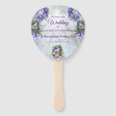 Jacaranda Blooms & Lily boeketfans Handwaaier (Voorkant)