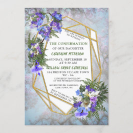 Jacaranda Blooms & Lily Bouquet Bevestiging Kaart