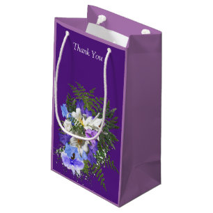 Jacaranda Blooms & Lily Bouquet Gift Bag Klein Cadeauzakje