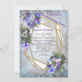 Jacaranda Blooms & Lily Bouquet Party Kaart (Voorkant)