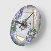 Jacaranda Blooms & Lily Bouquet Ronde Klok (Hoek)