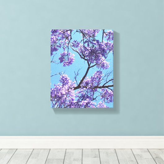 Jacaranda Blossom Canvas Afdruk (Insitu (Houten vloer))