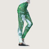 Jacaranda Boom Bladeren Groene Kleuren Leggings (Rechts)