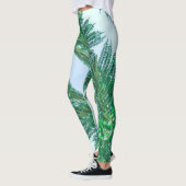 Jacaranda Boom Bladeren Groene Kleuren Leggings (Links)