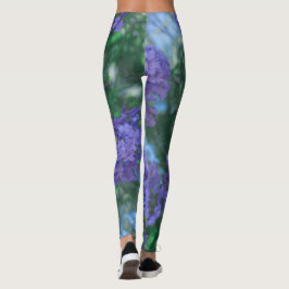 Jacaranda-boom bloemen Pastelkleuren Leggings